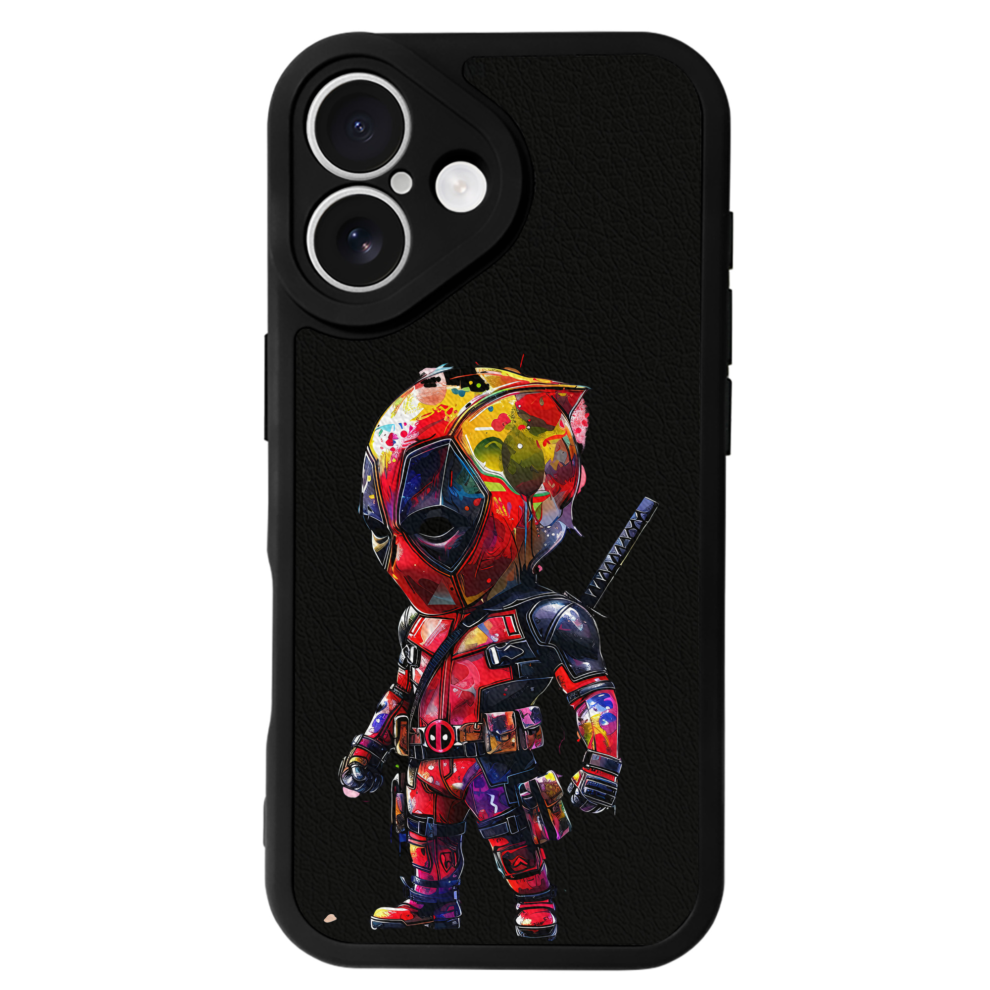 （画像用） Deadpool デッドプール 【iPhone 16シリーズ対応】シリコンスマホケース（レザー調） 材質：シリコン